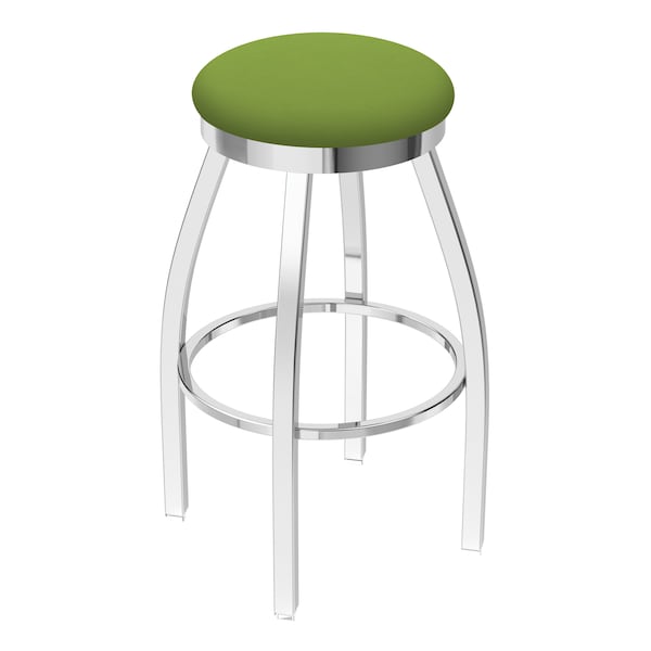 25" Swivel Counter Stool, Chrome Finish, Canter Kiwi Green Seat